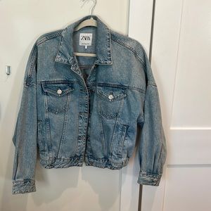 Oversized Zara light wash jean jacket
